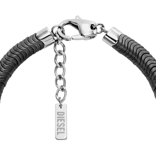 Diesel Herren D Logo Silberfarbenes Edelstahl Armband, DX1573931 – Ansicht 3