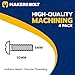 Black License Plate Screws for Audi and VW, Phillips Machine Pan Head 18-8, Stainless Steel, M6-1.0 x 10 mm Bolt (Pack of 4)