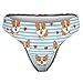 XUTSAKDCJ Fashion Seamless Thongs for Women, No Show Thong Underwear Workout Comfortable Cute Cartoon Lovely Corgi Dogs And Hearts G-string