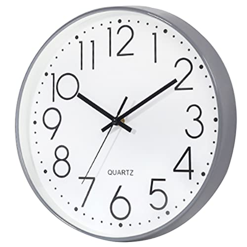 Aischens Reloj de Pared Moderno Grandes Decorativos Silencioso Interior Reloj de Cuarzo de Cuarzo Redondo No-Ticking para Sala de Estar para Cocina Oficina Sala de Estar Dormitorio Aula 30cm Cover