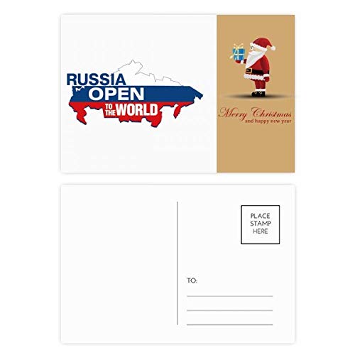 Cartes postales de Père Noël Russie lot de 20 à offrir pour accompagner vos cadeaux
