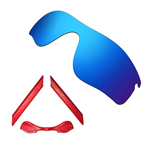 Verres polarisés bleus Oakley Radarlock Path et manchons rouges