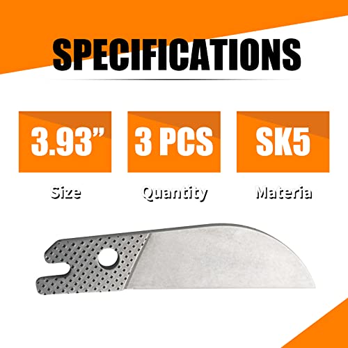 Image of FLORA GUARD 3 Pack Miter Shears Replacement Blade - Upgraded SK-5 Steel Angle Shears Blade for Multifunctional Use, Miter Trim Cutter Replacement Accessory for FLORA GUARD