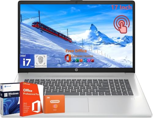 HP 17 ^b`XN[m[gp\R rWlXp 17.3C` HD+ ^b`XN[fBXvCAIntel 10-Core i7-1355U 32GB RAM 1TB SSD Intel Graphics Wi-Fi 6 w Lifetim