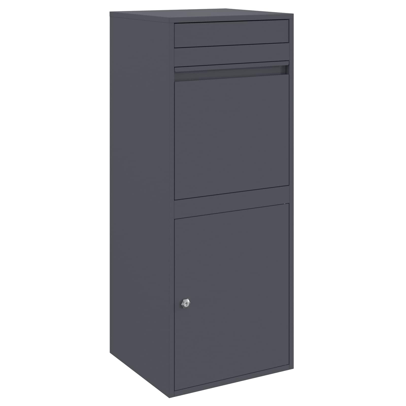 vidaXL Skrzynka na przesyłki antracytowy 47,5 x 38 x 59 cm Stal