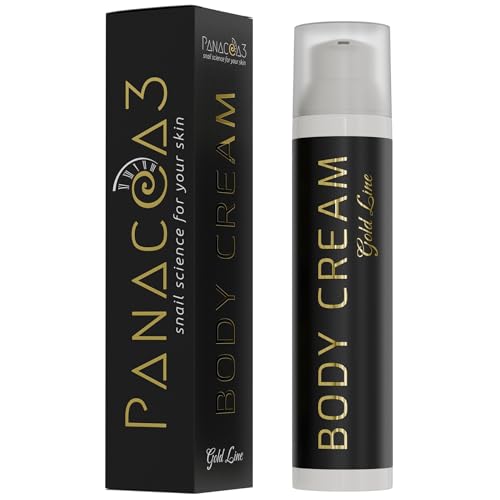 PANACEA3 Body Cream | Gold Line | 75% Snail Mucin | 24hr Natural Regenerative Body Moisturiser for Stretch Marks, Scars & Dry Skin | Deep Hydration & Anti-Aging Repair | Award Winning | 100ml