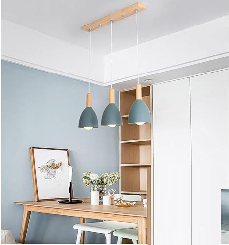 Luminaire suspendu cuisine et salle à manger style moderne à 3 têtes douille E27 LWX - 4