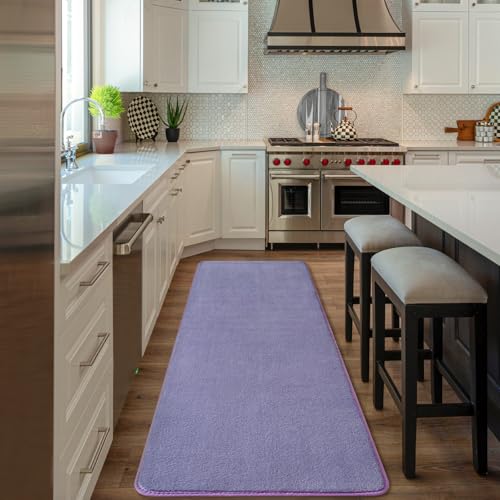 Amearea Modern Soft Hallway Runner Rug, 2x6 Feet Purple Washable Runner Rug by Amearea - Used condition - Image 6