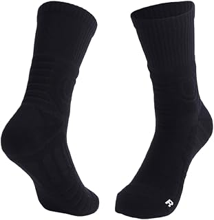 Pack de 2 pares de medias de baloncesto para hombre y niño, medias deportivos deportivos acolchados para jóvenes adultos