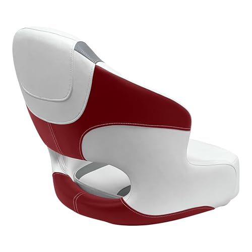 Wise 3314-1774 Baja Series Bucket Seat, Brite White/Grey/Dark Red - Thumbnail 4