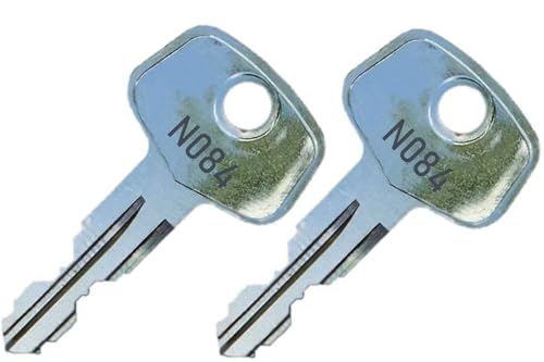 2 Thule N084 Replacement Keys - Roof Racks, Rails, Cargo Box, Carriers, Crossbars, Haulers, Bags (Codes N001-N250 or N001R-N250R) Better Than OEM!