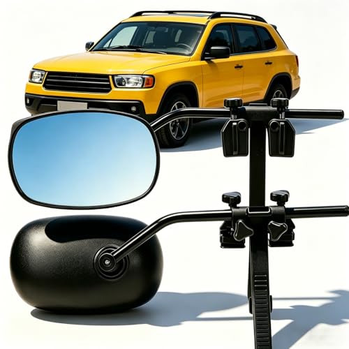 Universal Clip on Towing Mirrors Extensions for Towing,Adjustable Rainproof Extension Rearview for Trucks and Trailers, Easy Install for Car Truck Trailer RV SUV, 2 Pack
