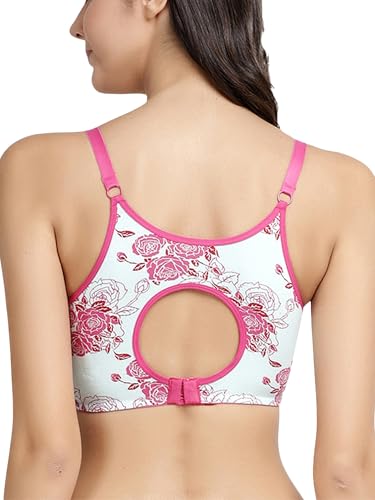 Image of Inner Sense Organic Cotton Bamboo Nursing Bra for Women I Non Padded Feeding Bra with Keyhole Back Design and Wire Free I Maternity Innerwear with Full Coverage