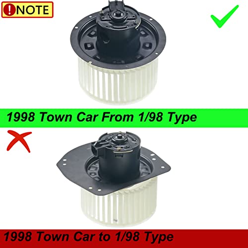 Yhtauto A/C Heater Blower Motor Fan Assembly Replacement For 1998-2002 Lincoln Town Car| From 1/1998 #TOP1