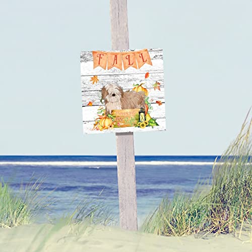 Plaque Fall Pumpkins panneau bois pour habiller un mur vide - 6