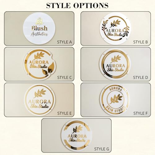 Image of Custom Acrylic Salon Logo Sign, Personalized 3D Beauty Business Wall Sign for Lash Nail Spa Boutique Reception Decor, Double Layer Acrylic Branding for Studio Storefront