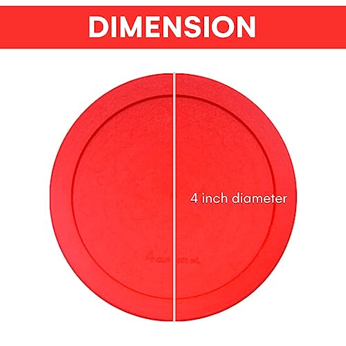 Wood Grip | Lids For Pyrex And Anchor Round Glass Containers | Lids For Pyrex Glass Containers | Replacement Lids (Red, 2 Cups, 6 Pack) #TOP1