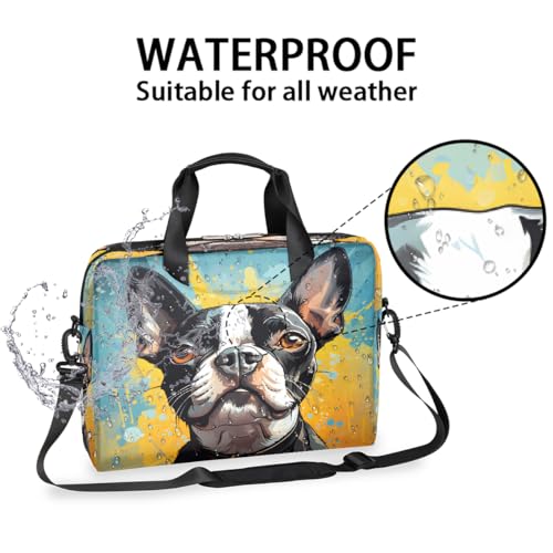 Maletín para laptop 15.6-16 pulgadas con arte Boston Terrier miniatura 3