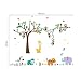 decalmile Pegatinas de Pared Infantiles Animales Árbol Vinilos Decorativos Mono Jirafa Elefante...