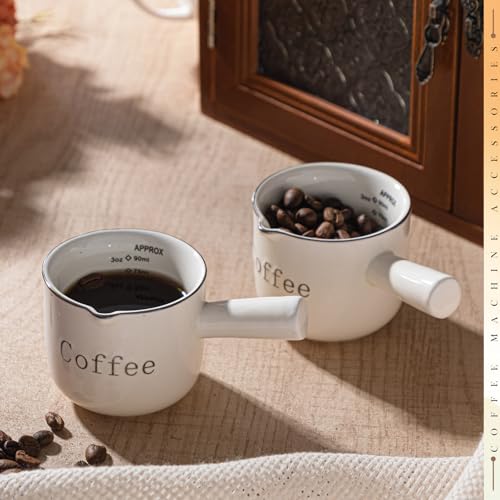 Maxdot 2 Pack de Vasos Medidores Espresso de Cerámica 3 oz miniatura 6