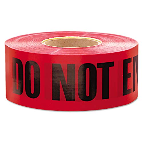 Empire Level 11-081 Barricade DANGER-DO NOT ENTER Tape, Red with Black Ink, 1000-Feet by 3-Inch
