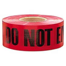 Empire Level 11-081 Barricade DANGER-DO NOT ENTER Tape, Red with Black Ink, 1000-Feet by 3-Inch
