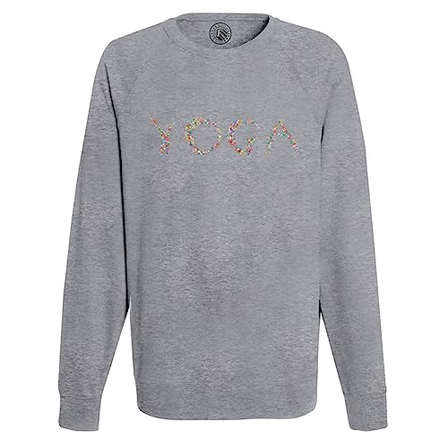 Sweat shirt homme yoga et méditation imprimé asanas à billes de couleurs