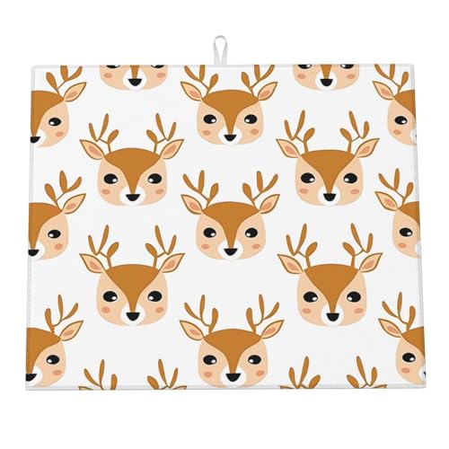 Tappetino Scolastoviglie Brown Deer Tappetini Bancone Cucina Microfibra Tappetino Lavello Per Cucine Lavastoviglie Stoviglie 46X61Cm