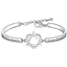 FEELMEM Adoption Jewelry Adoption Symbol Heart Triangle Charm Bracelet DNA Doesnt Make You Family Love Does Adoption Jewelry