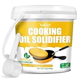 KochöL Verfestiger Pulver 340g, 100% Pflanzlich FettöL-HäRter für die Umweltfreundliche Entsorgung von AltöL, Verfestigt bis zu 8.5l SpeiseöL, Cooking Oil Solidifier Powder für KüChen