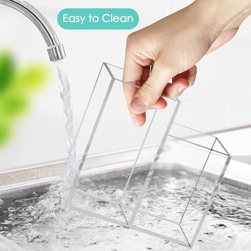 Acrylic Toothbrush Holders for Bathroom, 5 Slots Toothbrush and Toothpaste Storage Organizer Holder, Home Decor for Bathroom Accessories Organizer - Clear