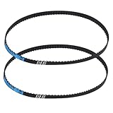 PATIKIL 2pcs 218XL Rubber Timing Belt 109 Teeth 10mm Width 5.08mm Pitch Synchronous Closed Loop Geared Drive Belt Black for Industrial