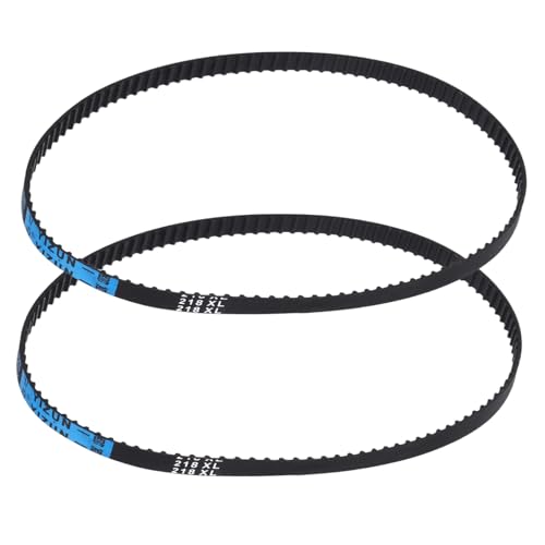 PATIKIL 2pcs 218XL Rubber Timing Belt 109 Teeth 10mm Width 5.08mm Pitch Synchronous Closed Loop Geared Drive Belt Black for Industrial