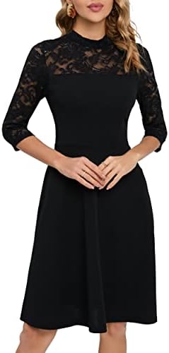 Vera Mont Knielange cocktailjurk met 3/4-mouwen in zwart online kopen | P&C