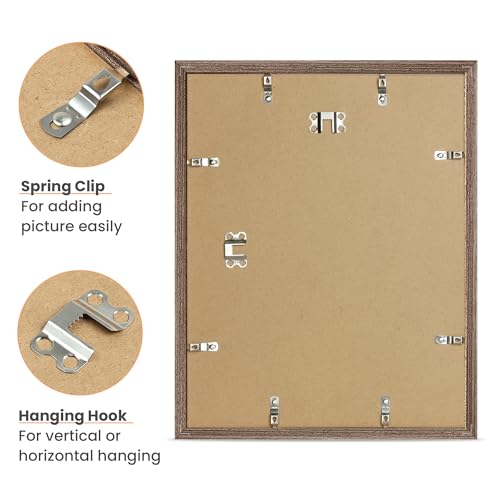 Image of upsimples 11x14 Picture Frame Solid Wooden, Nursery Decor, 1Pack Brown