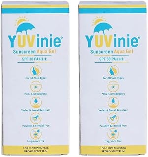 Yuvinie Sunscreen Aqua Gel - 50gm Pack Of 2 Price In India