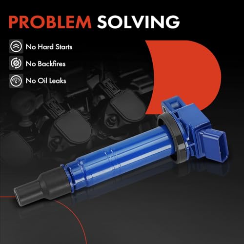 A-Premium Engine Ignition Coil Pack Compatible with Toyota Camry 2006-2011, Corolla 2009-2010, Tacoma, 4Runner, Matrix, Solara & Scion xB & Lexus GS F, IS F, IS500, LC500, RC F, Blue, Set of 4 by A-Premium - Image 7