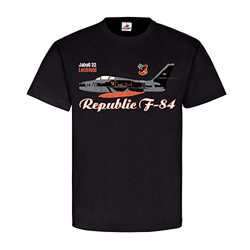 Insigne Jabog 32 Republic F84 t-shirt noir de collection armée allemande Copytec #22038