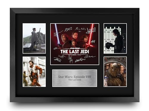 HWC Trading Episode 8 Gifts Printed Signed Autograph Presentation Display Montage for Movie Memorabilia Fans - 16" x 12" Framed