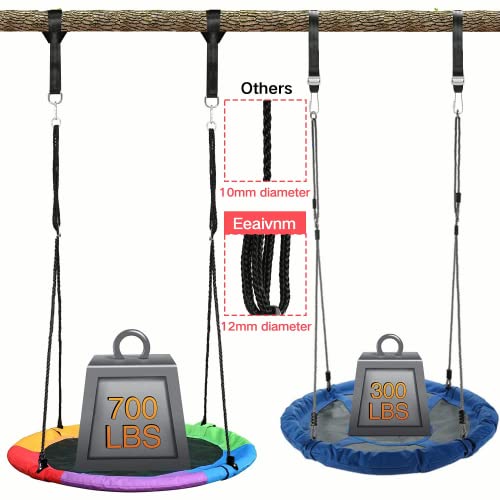 40" Saucer Tree Swing Set For Kids Adults,700Ib Weight Capacity Platform Swings With Hanging Straps Adjustable Multi-Strand Ropes For Outside,Colorful Safe And Durable Swing Seat For Children Backyard #TOP3
