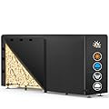 Zettum Firewood Rack Cover 8 Feet - 600D Wood Rack Cover Waterproof & Heavy Duty, 8 Foot Outdoor Log Pile Holder Covers Storage for 8FT Standard Fire Wood Rack Stands (96 x 24 x 49 Inch)