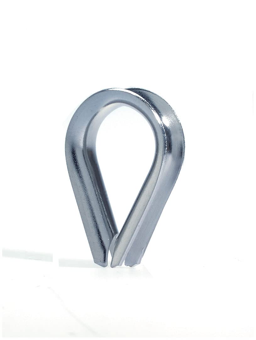 Dutyhook 2 Wire Thimble Open Ended Lightweight, Stainless Steel AISI 316