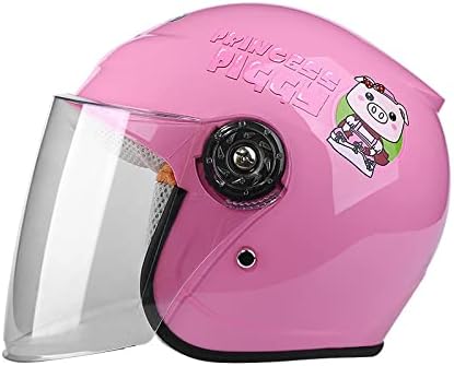 Amazon Tyjzkjwq子供用バイクヘルメット キッズ フルフェイス 半帽 2 12歳 女の子 男の子 小学生 低学年 幼児用 かわいい 柄 図案 通勤通学 防風雨 四季helmet Uv防止レンズ 通気吸汗 軽量 耐衝撃性 虫除け アウトドア スポーツ Abs硬質 2 12歳夏 ピンク 粉色 透明