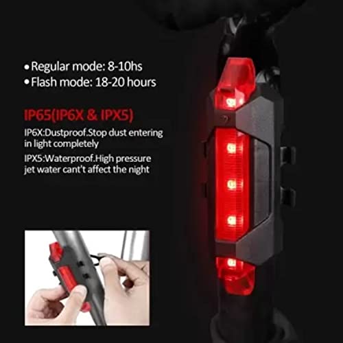Image of BLACKBELL Bicycle Combo of Front Cycle Light Back Tail Light and Tyre Valve Light LED Front Rear Light Combo (Multicolor)