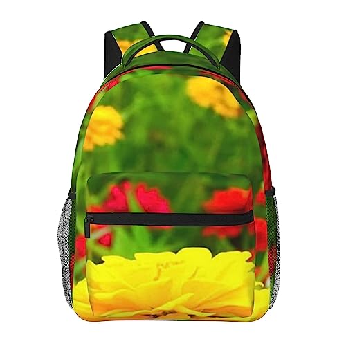 Sac à dos noir fleurs jaunes pour transporter un PC portable léger