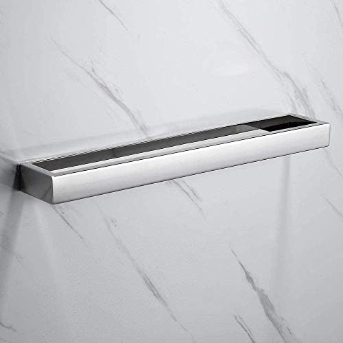 Melairy 30cm/16inch 304 Stainless Steel Towel Rail Self Adhesive Chrome Finish Bathroom Towel Bar Rack Towel Holder Without Drilling