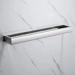 Melairy 30cm/16inch 304 Stainless Steel Towel Rail Self Adhesive Chrome Finish Bathroom Towel Bar Rack Towel Holder Without Drilling