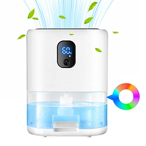 Dehumidifier, Dehumidifiers for Home 1000ml, Dehumidifier for Bedroom, Auto Shut-Off, Dehumidifiers with 7 Colour Led, Small Dehumidifier, Dehumidifier for Bathroom, Christmas Gifts