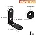 20 Pcs L Corner Brackets 2x2 Inch Black Heavy Duty L Bracket for Joint Right Angle Shelf Support Corner Braces for Shelves, Wood Furniture, Cabinet with Screws (20 Pack)