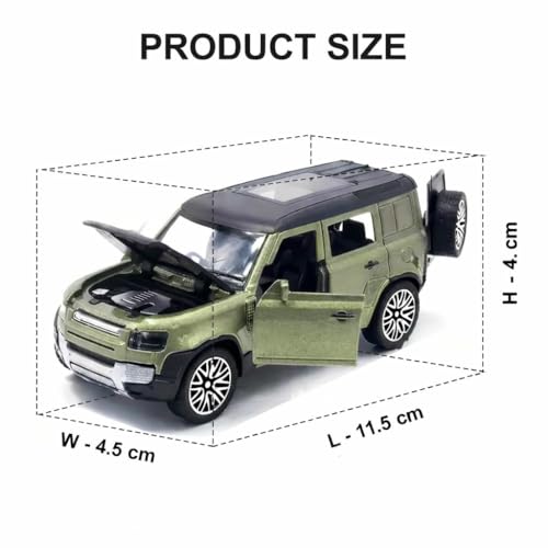 Image of Royals hub Diecast 1:36 Defender Metal Body Car Model Openable Doors, Bonnet & Boot Pull-Back Action Toy for Kids Diecast Collector Display Model (Multi Color)